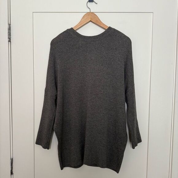 Vetta Sweater Cardigan Womens Sz XS Gray Oversized Knit Button Up Made in USA - Picture 6 of 13